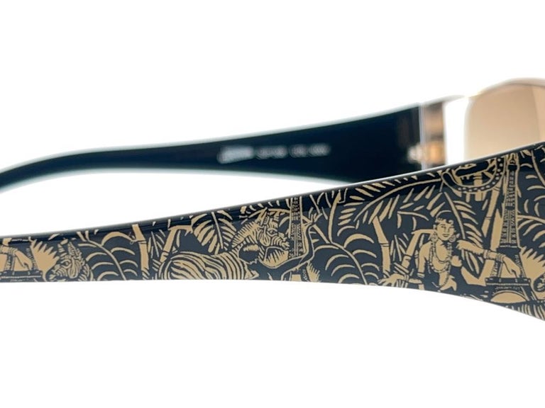 JEAN PAUL GAULTIER サングラス New Vintage Jean Paul Gaultier SJP 008 Gold Mask Sunglasses 1990's