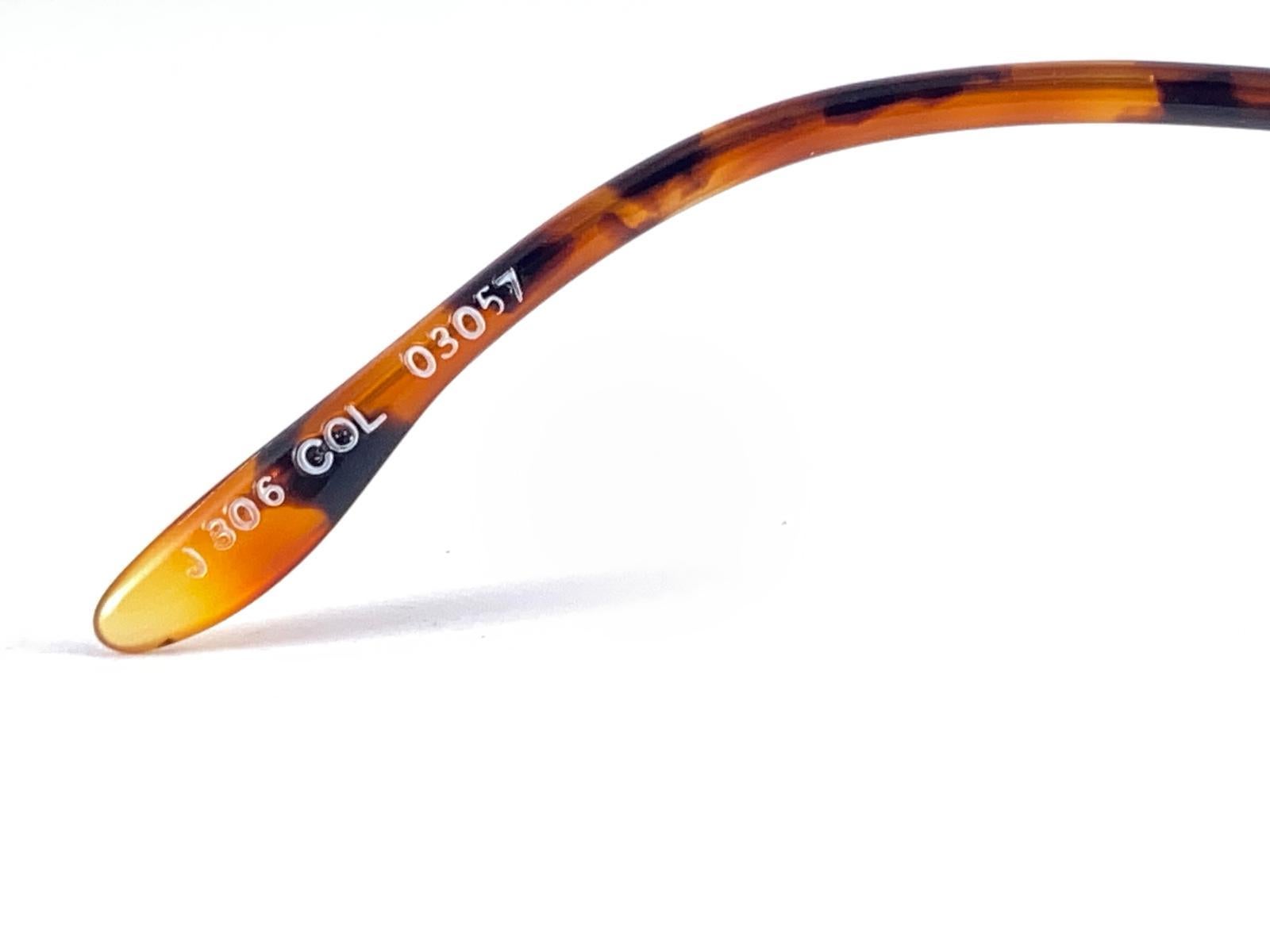 Women's New Vintage Jill Sander 00325 Gold Oval Sunglasses Made In FRANCE For Sale