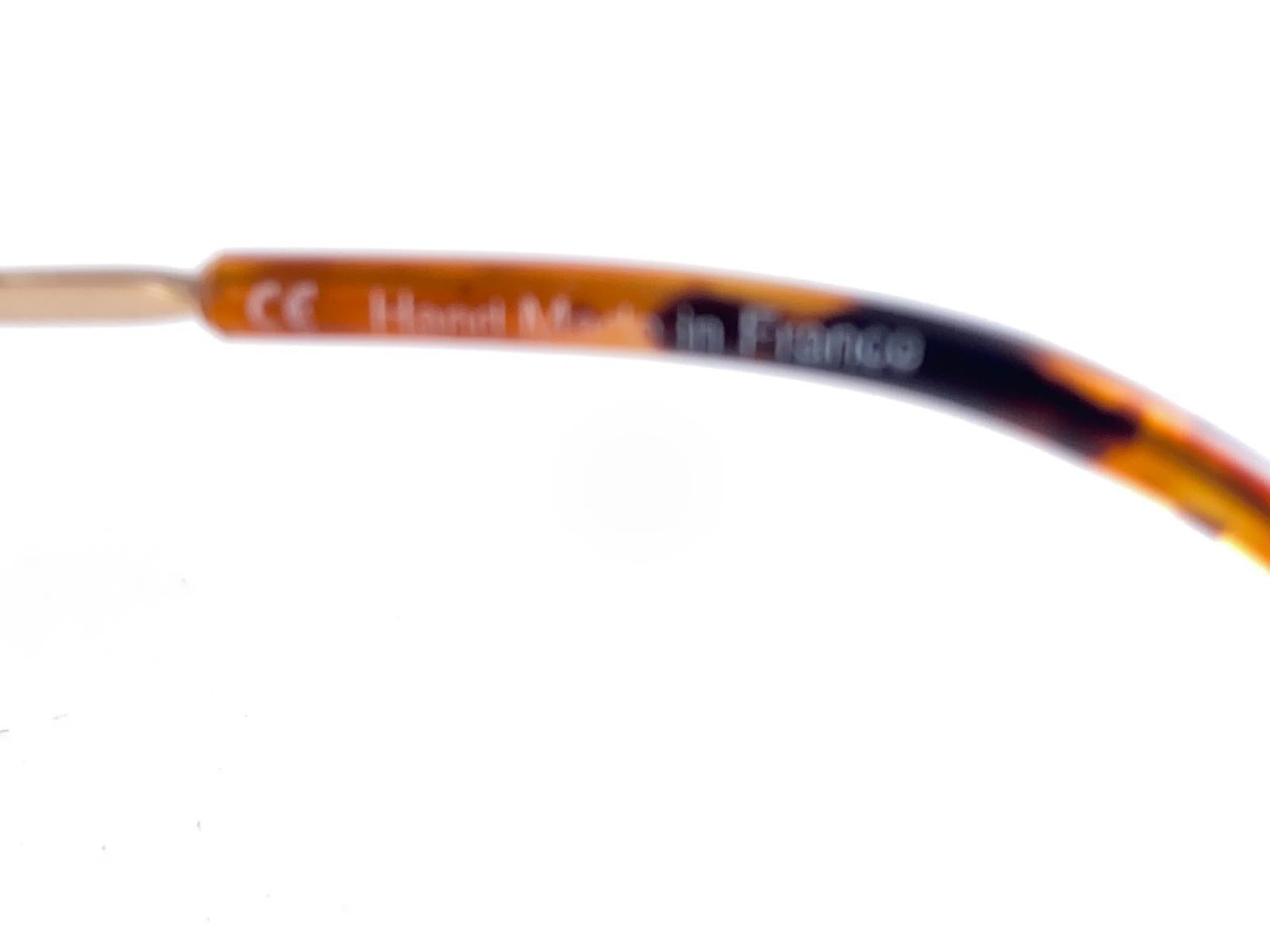 New Vintage Jill Sander 00325 Gold Oval Sunglasses Made In FRANCE For Sale 2