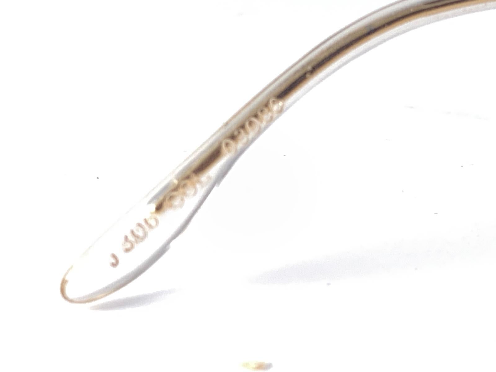 Brown New Vintage Jill Sander 00325 Gold Oval Sunglasses Made In FRANCE For Sale