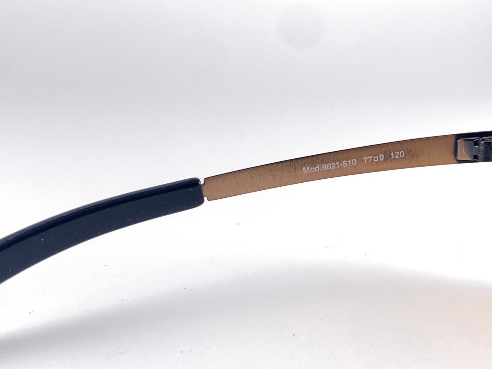 Beige New Vintage Joop! 1990'S Mod 8621 Copper Shield Sunglasses Made In Germany For Sale