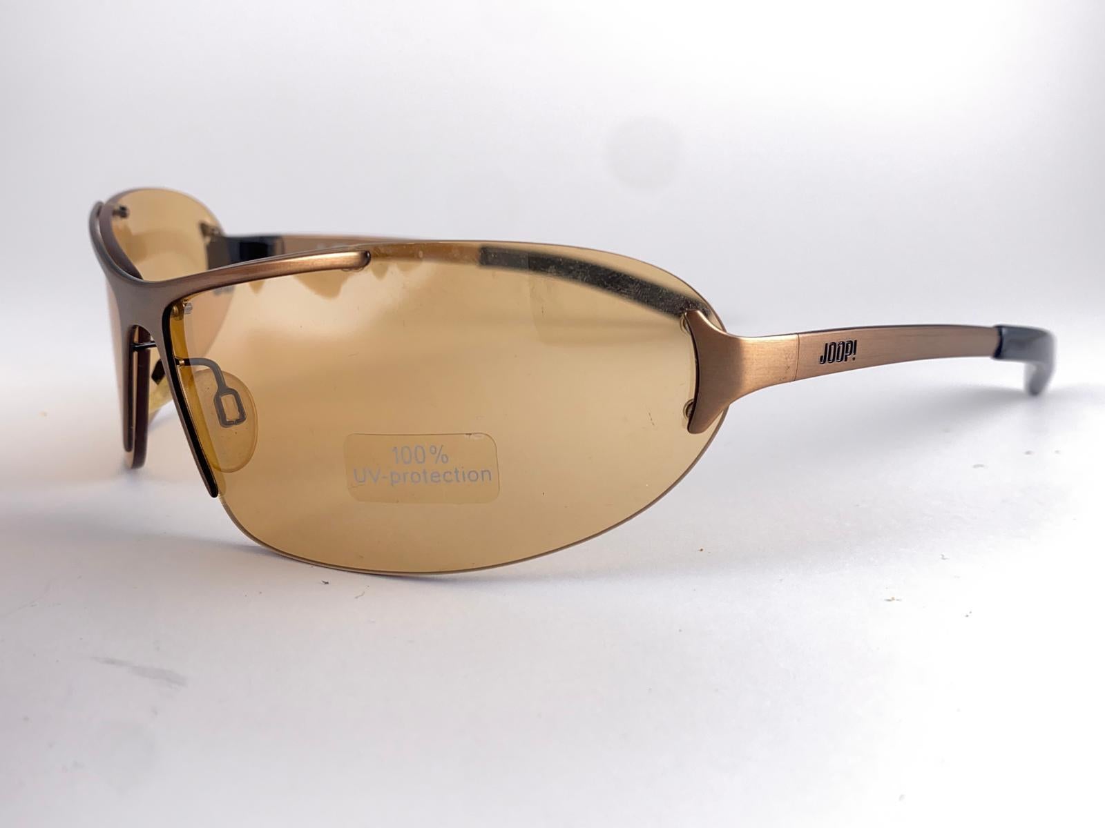 New Vintage Joop! 1990'S Mod 8621 Copper Shield Sunglasses Made In Germany For Sale 1