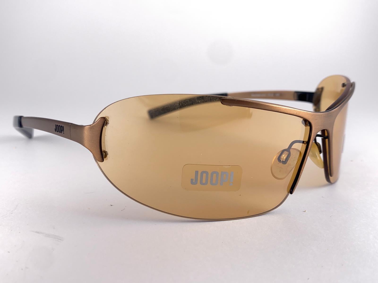 New Vintage Joop! 1990'S Mod 8621 Copper Shield Sunglasses Made In Germany For Sale 2