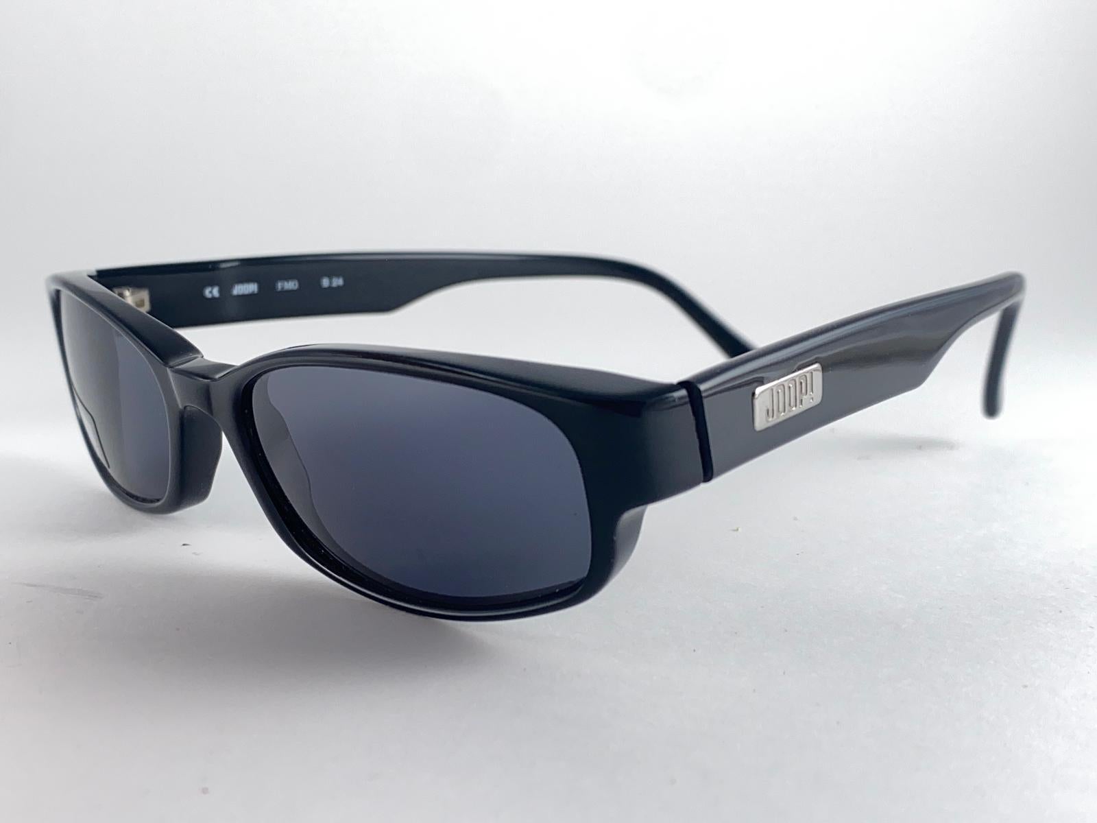 Women's New Vintage Joop! 1990'S Mod 8700 Sleek Black Sunglasses Made In Germany For Sale