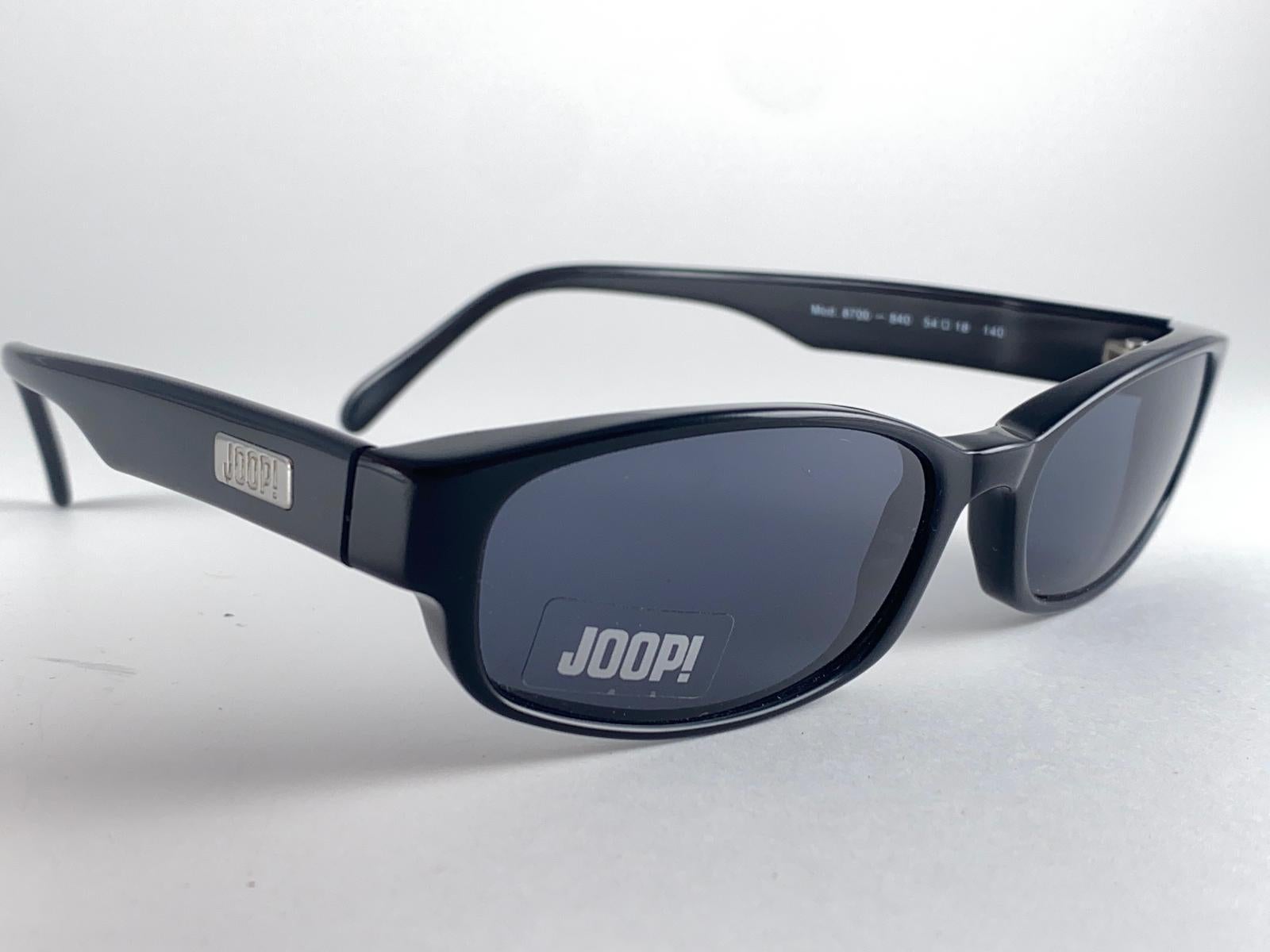 New Vintage Joop! 1990'S Mod 8700 Sleek Black Sunglasses Made In Germany For Sale 1