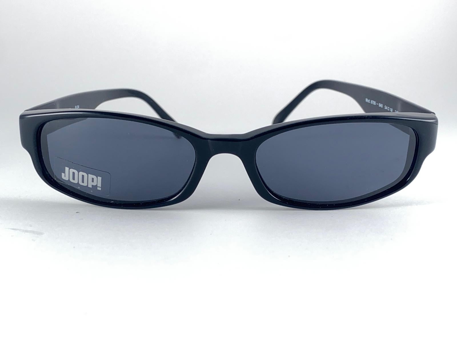 New Vintage Joop! 1990'S Mod 8700 Sleek Black Sunglasses Made In Germany For Sale 2