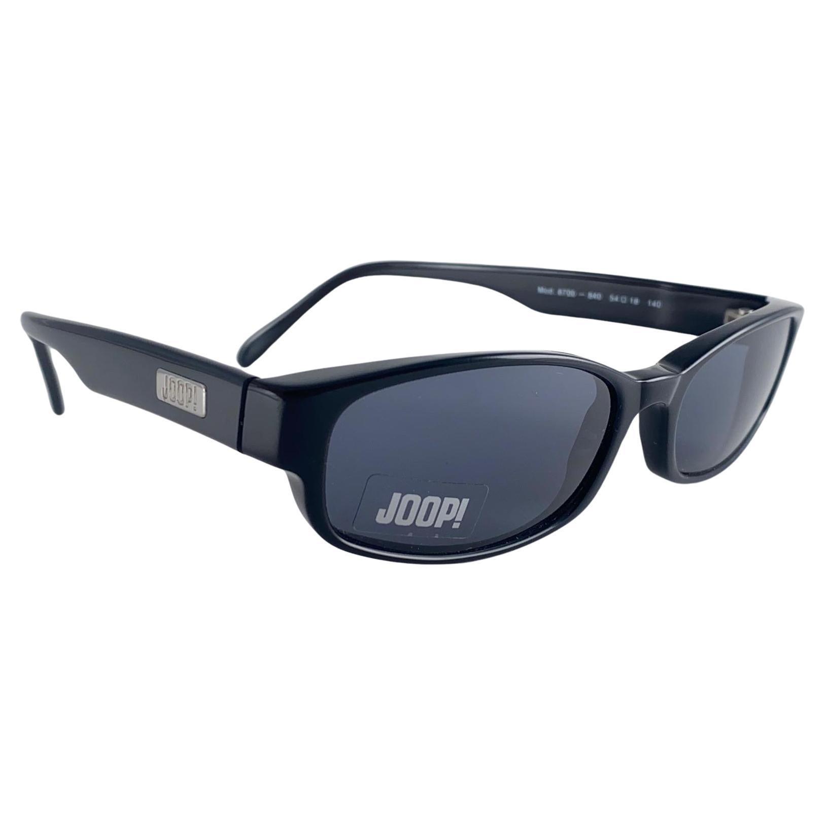 New Vintage Joop! 1990'S Mod 8700 Sleek Black Sunglasses Made In Germany For Sale