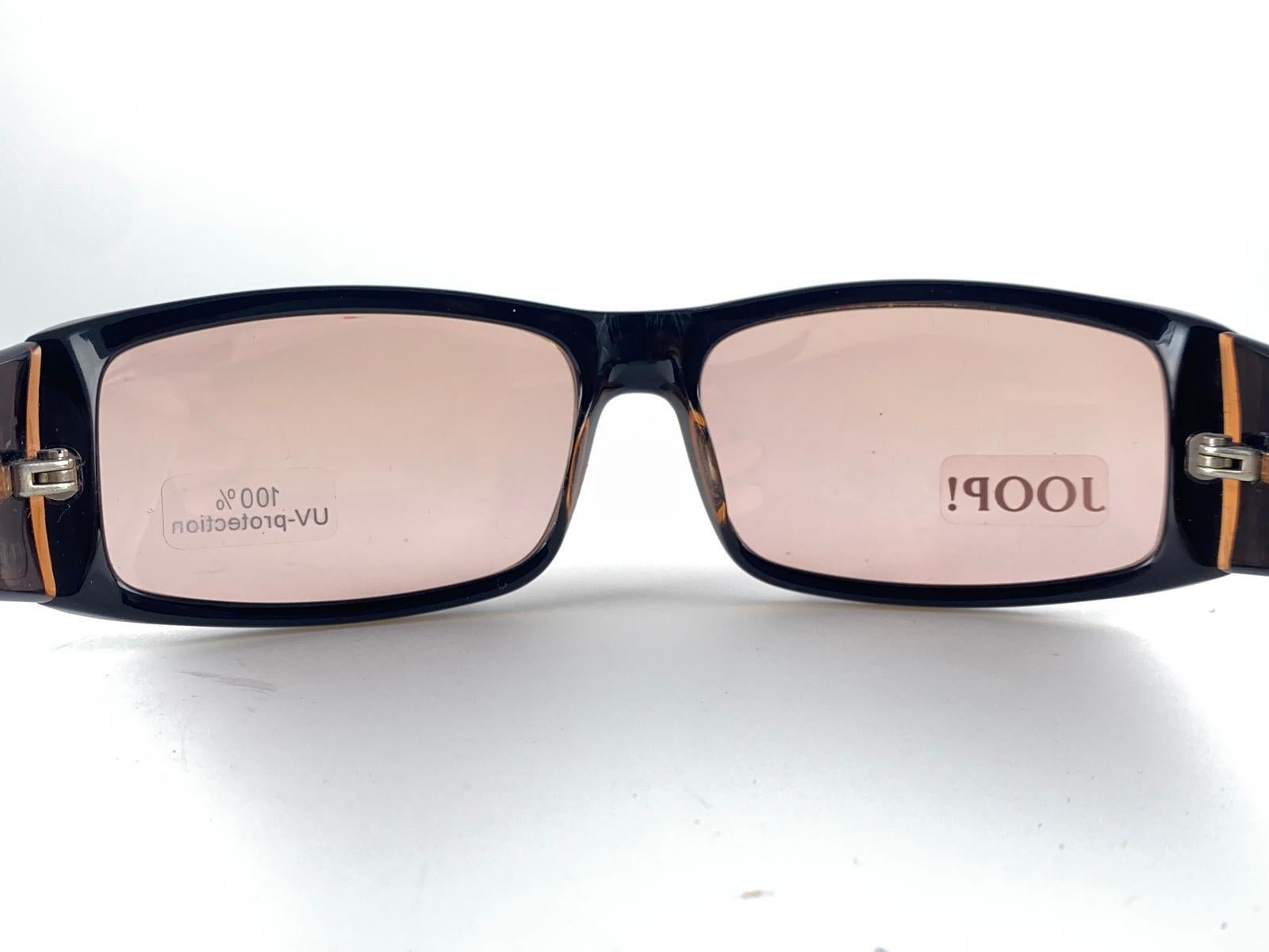 New Vintage Joop! 1990'S Mod 87005 Dark Brown Sunglasses Made In Germany In New Condition For Sale In Baleares, Baleares