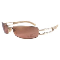 ¡Nuevo Vintage JOOP! Gafas de sol Shield Mod 8719 doradas de los años 90