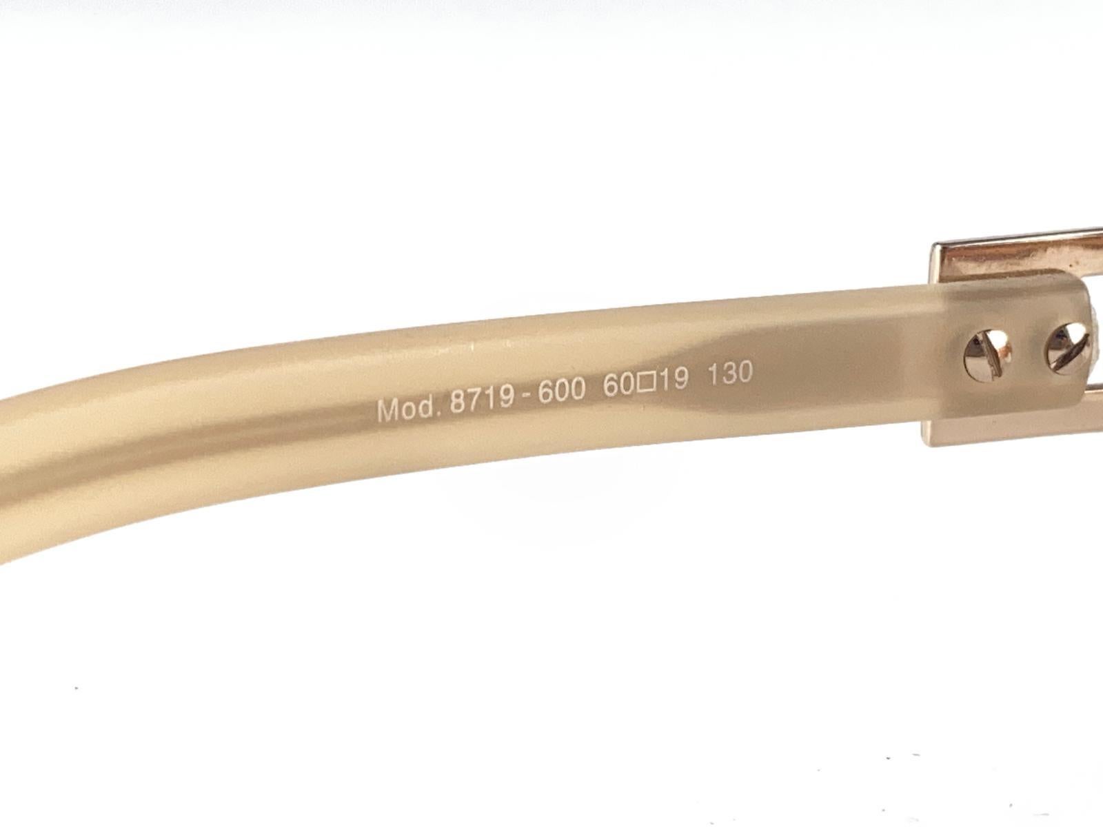 Brown New Vintage JOOP! Gold 1990's Shield Mod 8719 Sunglasses For Sale
