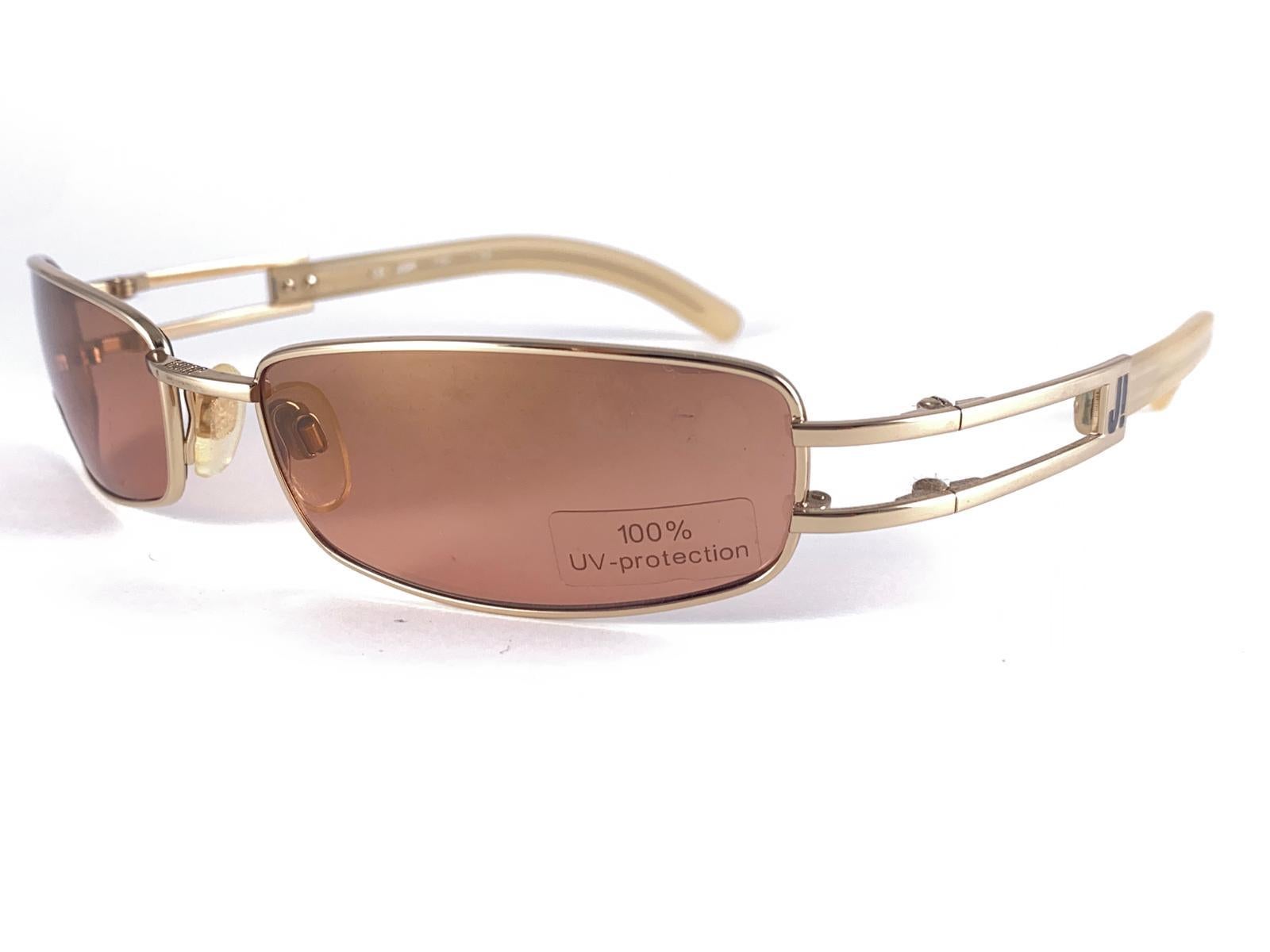 New Vintage JOOP! Gold 1990's Shield Mod 8719 Sunglasses For Sale 1