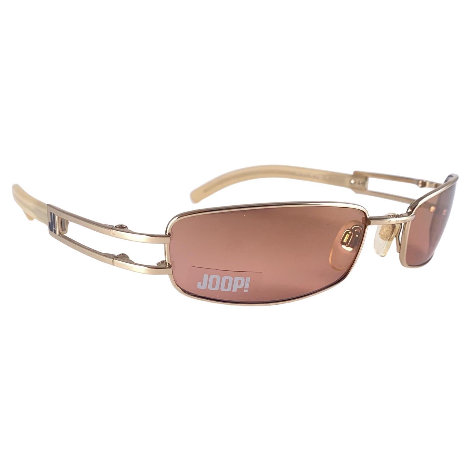 New Vintage JOOP! Gold 1990's Shield Mod 8719 Sunglasses For Sale