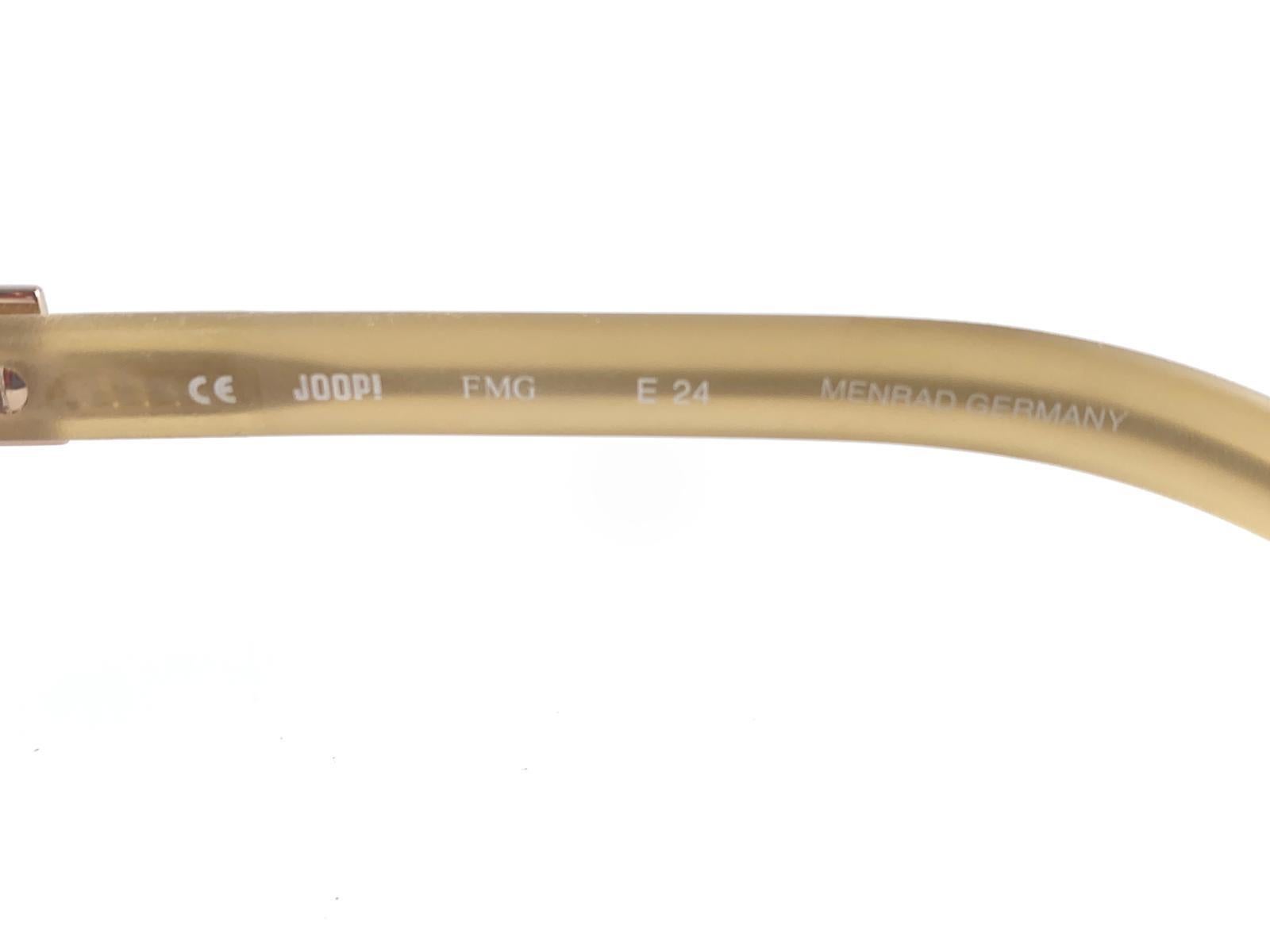 New Vintage JOOP! Gold 1990's Shield Mod 8728 Sunglasses For Sale 3