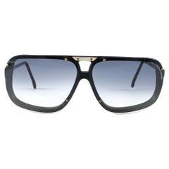 New Vintage Julio Iglesias Design Sunglasses Black Grey Lens 1980 Sunglasses