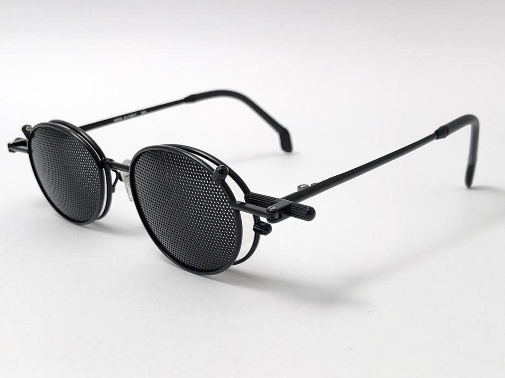 New Vintage Kansai HOYA Steampunk Silver Black Full Set  1980's Japan Sunglasses For Sale 7