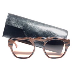 New Vintage Karl Lagerfeld Marble Black & Brown 1980 Germany Sunglasses