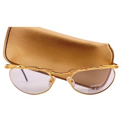 New Vintage Katharine Hamnett 1980's Gold Ornamented Sunglasses