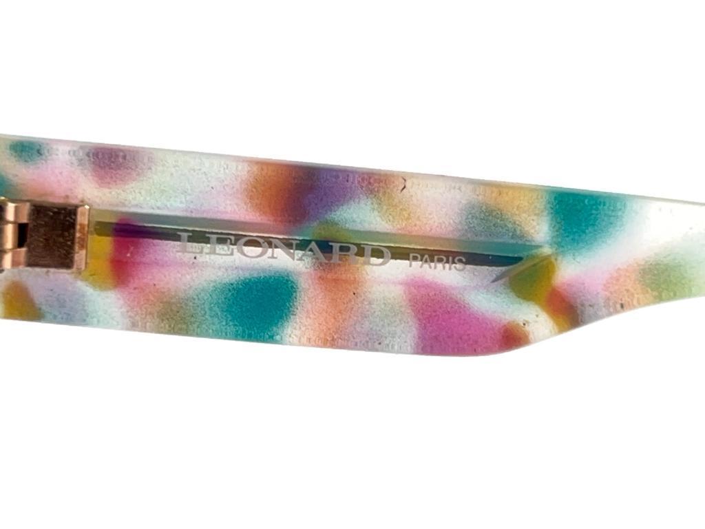 Leonard Transluzente türkisfarbene Vintage-Sonnenbrille mit Rahmen, 1970er Jahre, Frankreich Damen im Angebot