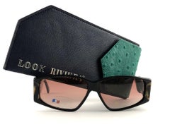 New Vintage Look Riviera " PALACE " Black & Tortoise Sunglasses France