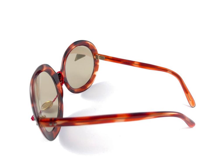 New Vintage Loubsol Oversized Tortoise Sunglasses 1970 display picture 2
