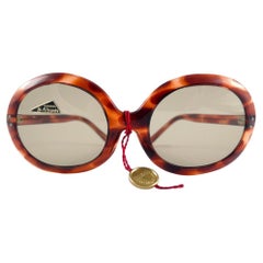 New Retro Loubsol Oversized Tortoise Sunglasses 1970's Made in France