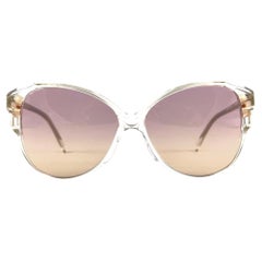 New Vintage Madame Landry Translucent Frame Sunglasses 70'S Made In France