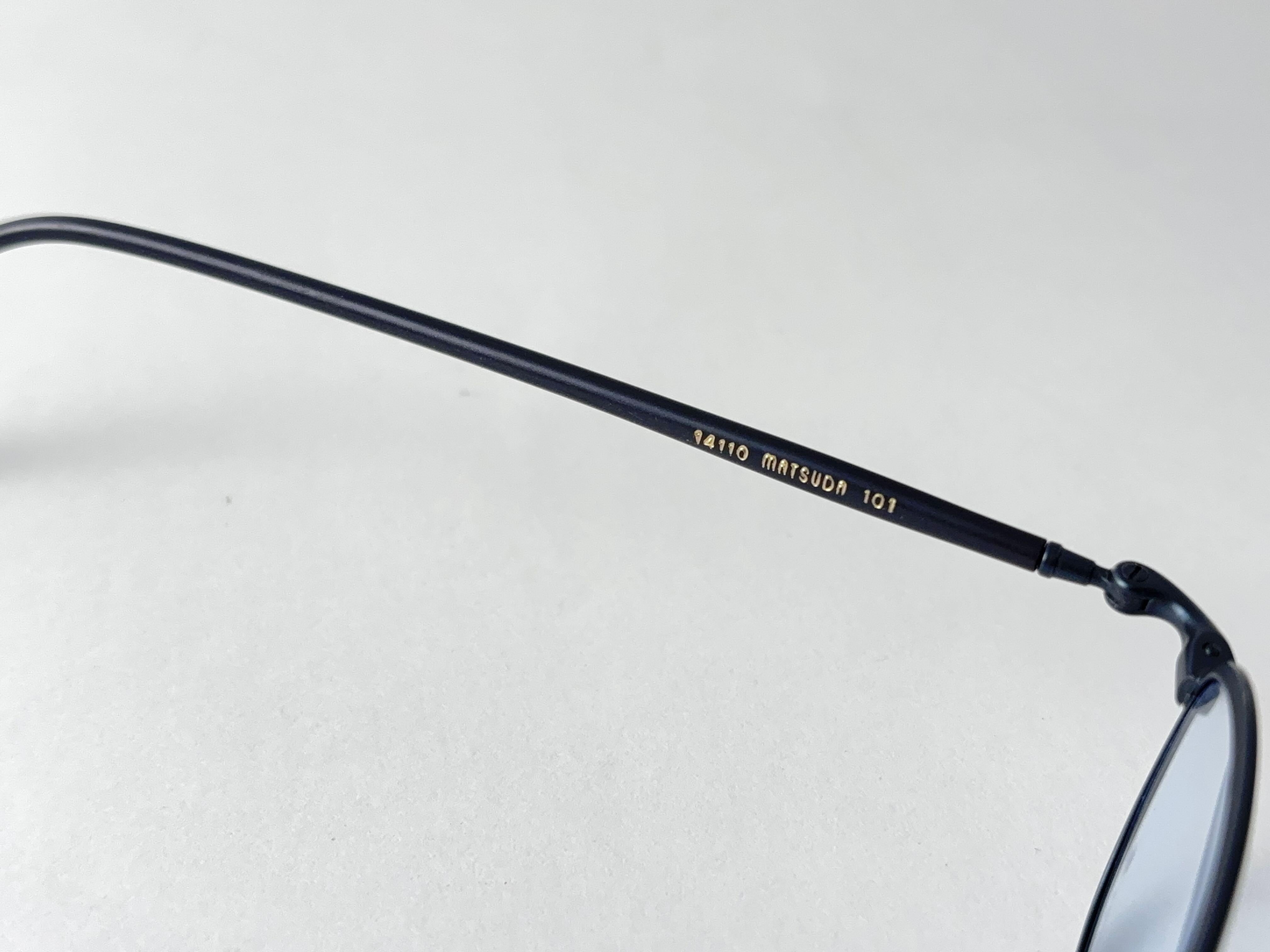 Femenino o masculino Nuevo Vintage Matsuda 14110 Rx Montura metálica azul Años 90 Gafas de sol Made In Japan en venta