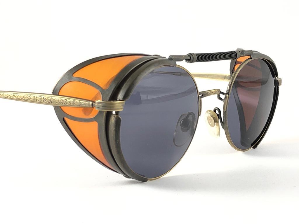 Gris New Vintage Matsuda 2809 Copper Collector Item 1990 Made in Japan Sunglasses en vente