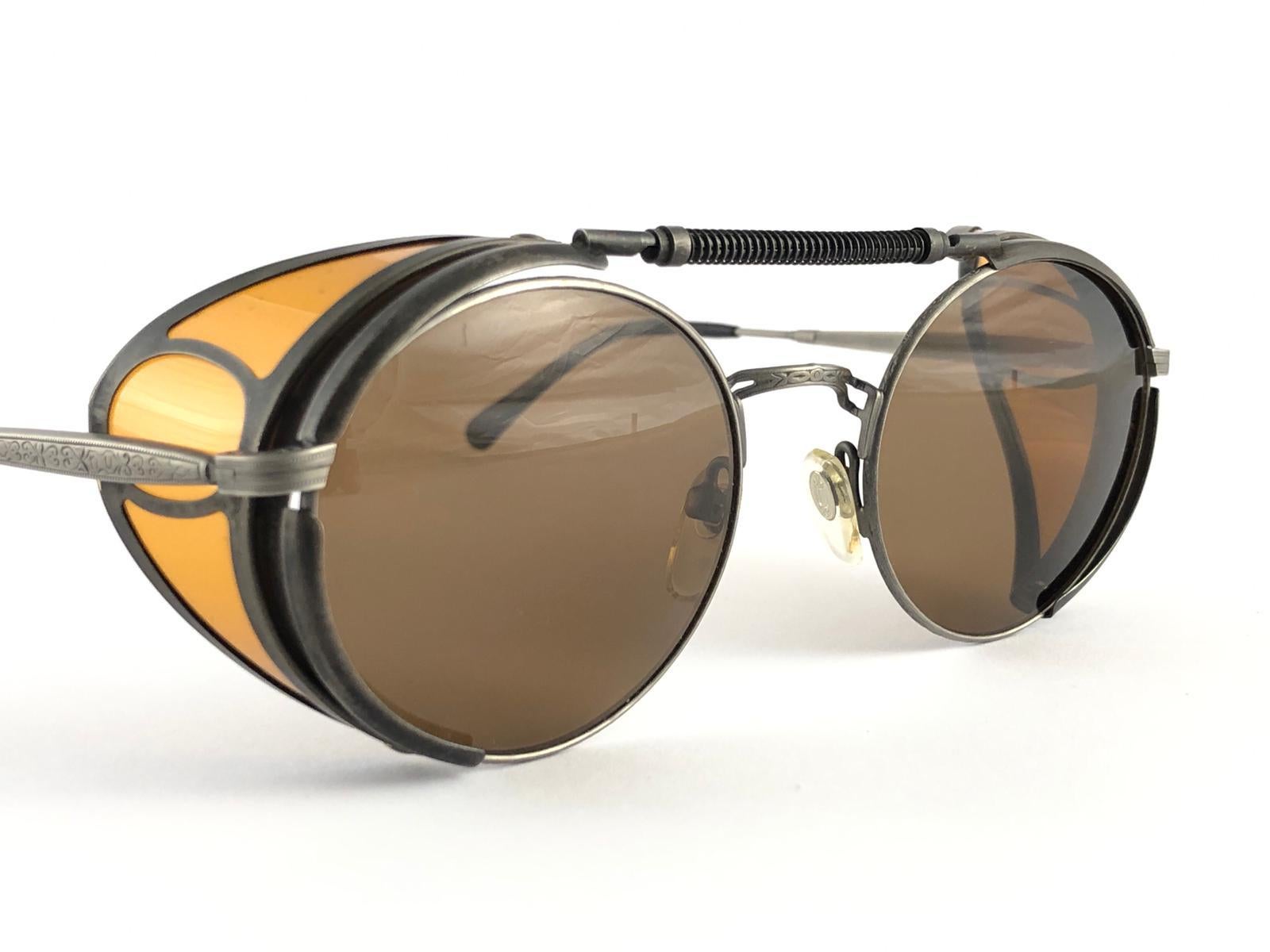 New Vintage Matsuda 2809 Old Silver Collector Item 1990 Made in Japan Sunglasses In New Condition For Sale In Baleares, Baleares