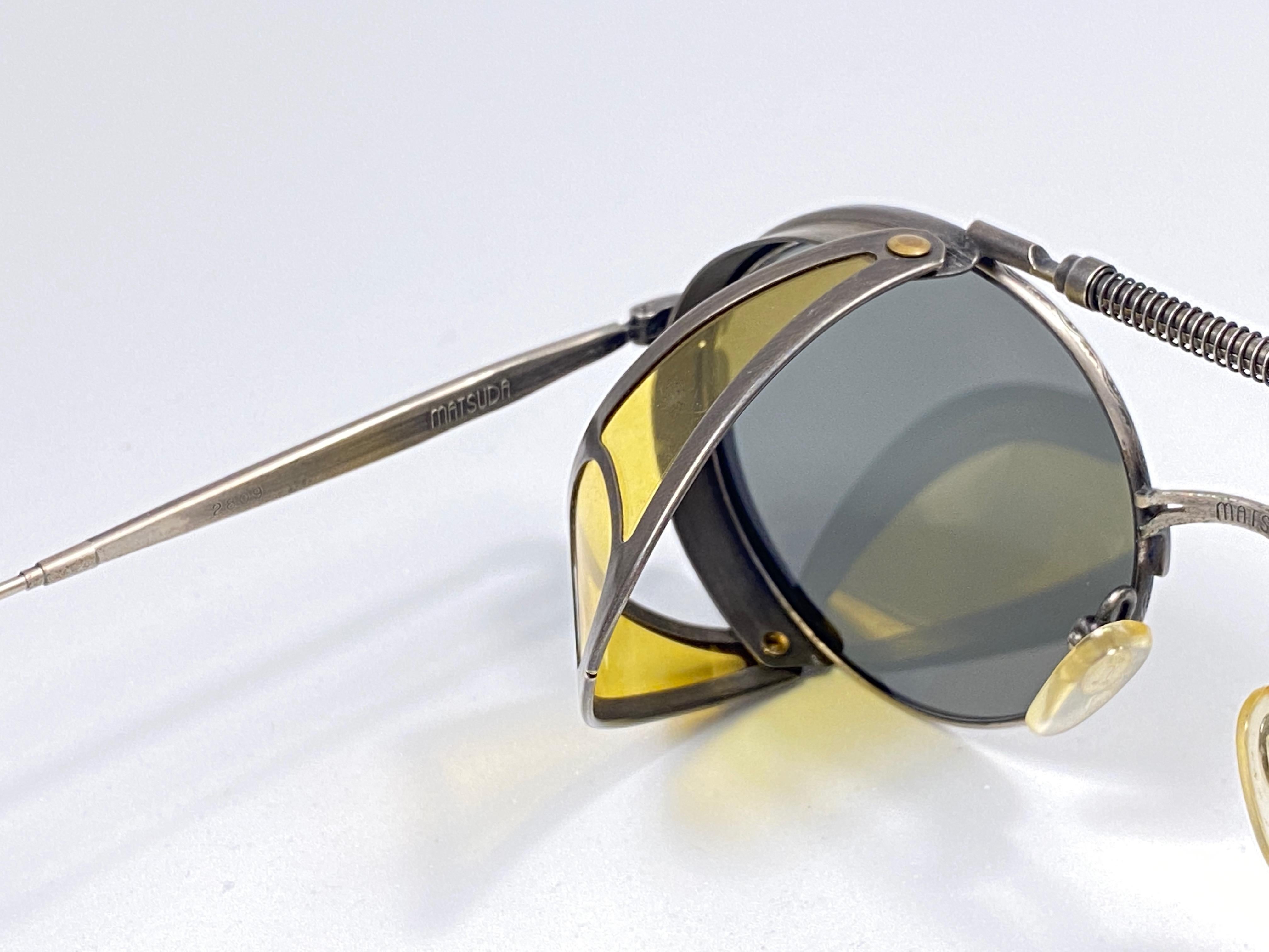 New Vintage Matsuda 2809 Old Silver Collector Item 1990 Made in Japan Sunglasses 1