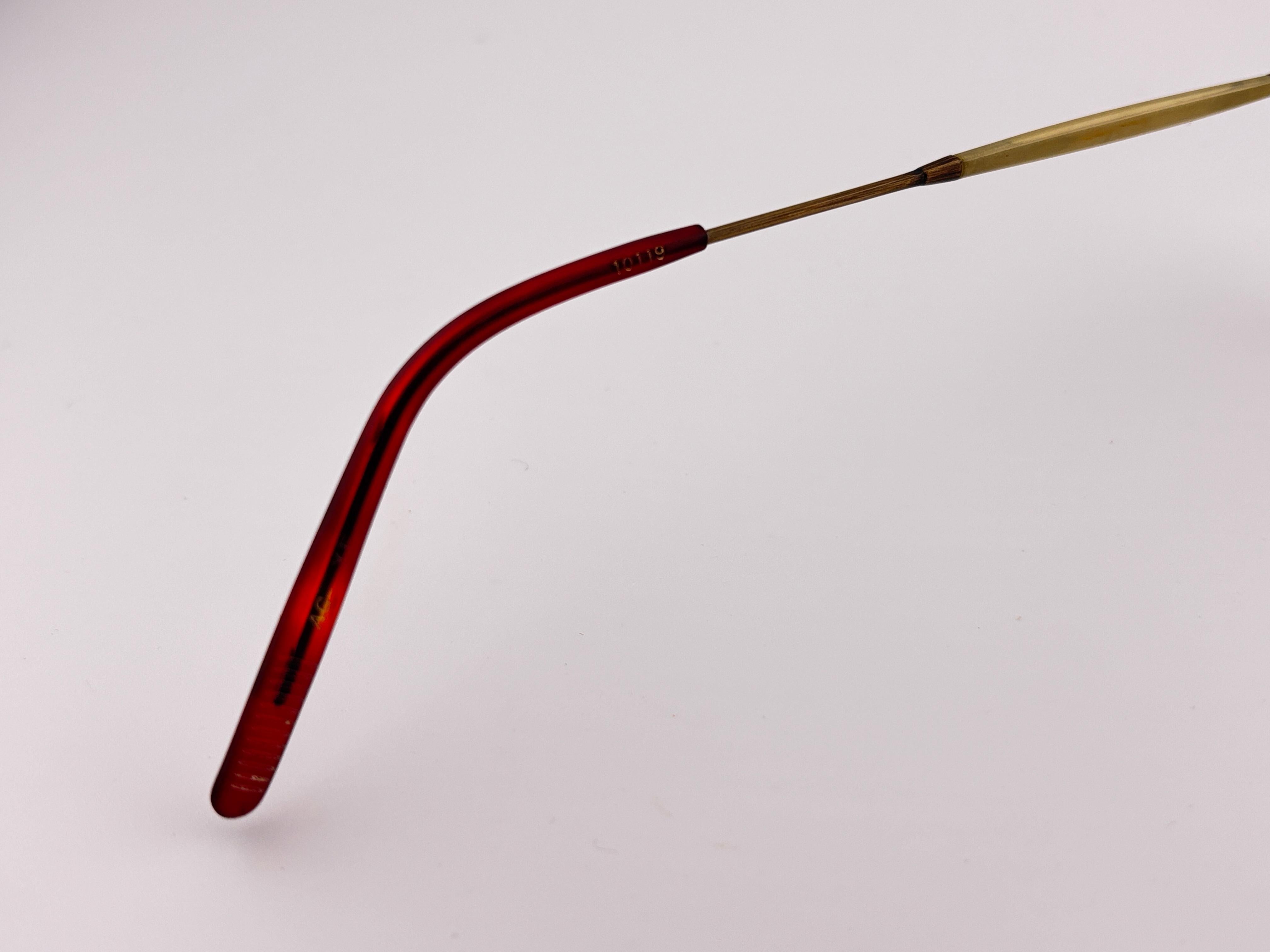 Noir Lunettes de soleil Vintage By 10119 Copper Frame 1990's Made In Japan en vente