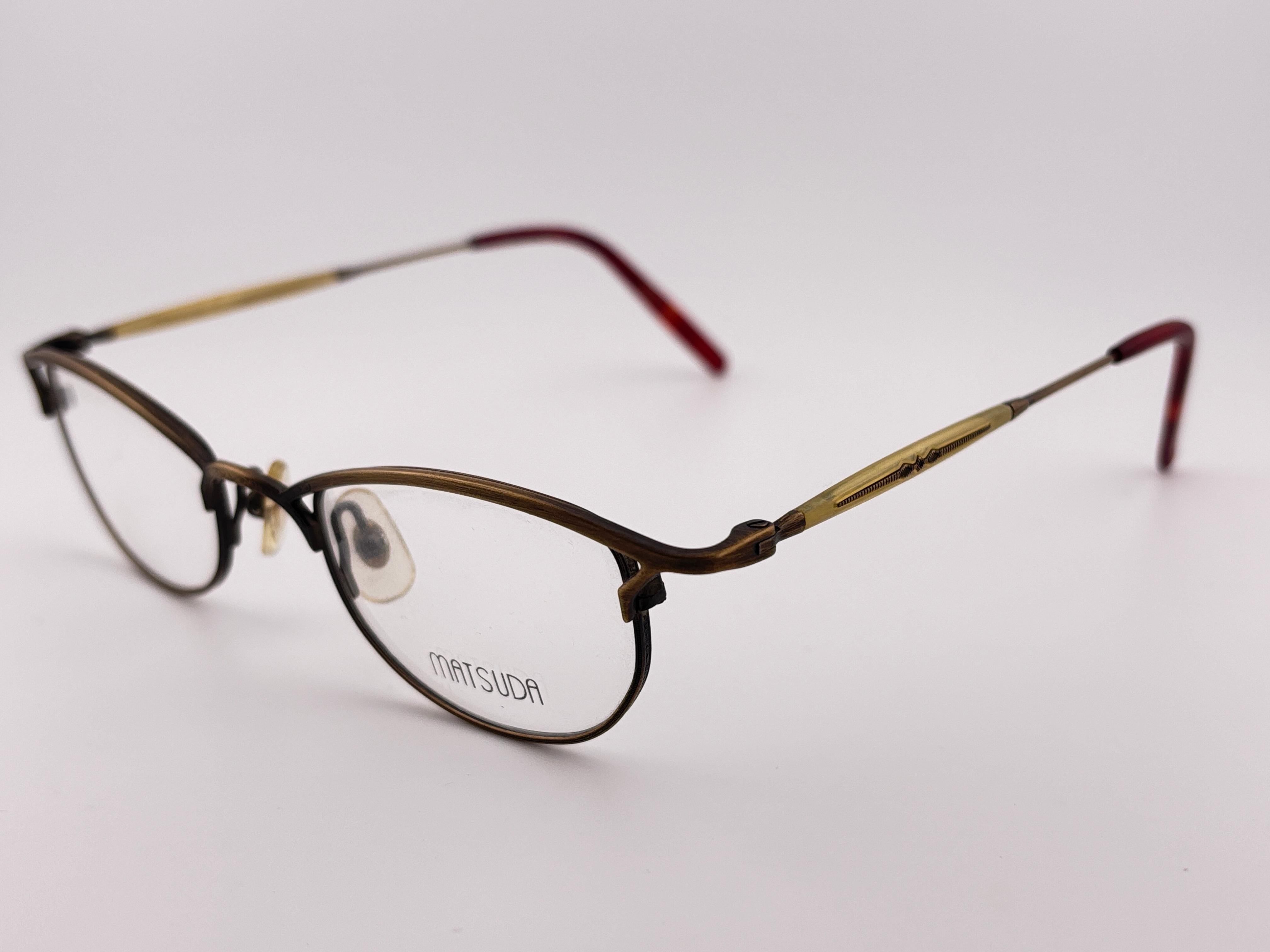 Lunettes de soleil Vintage By 10119 Copper Frame 1990's Made In Japan Unisexe en vente