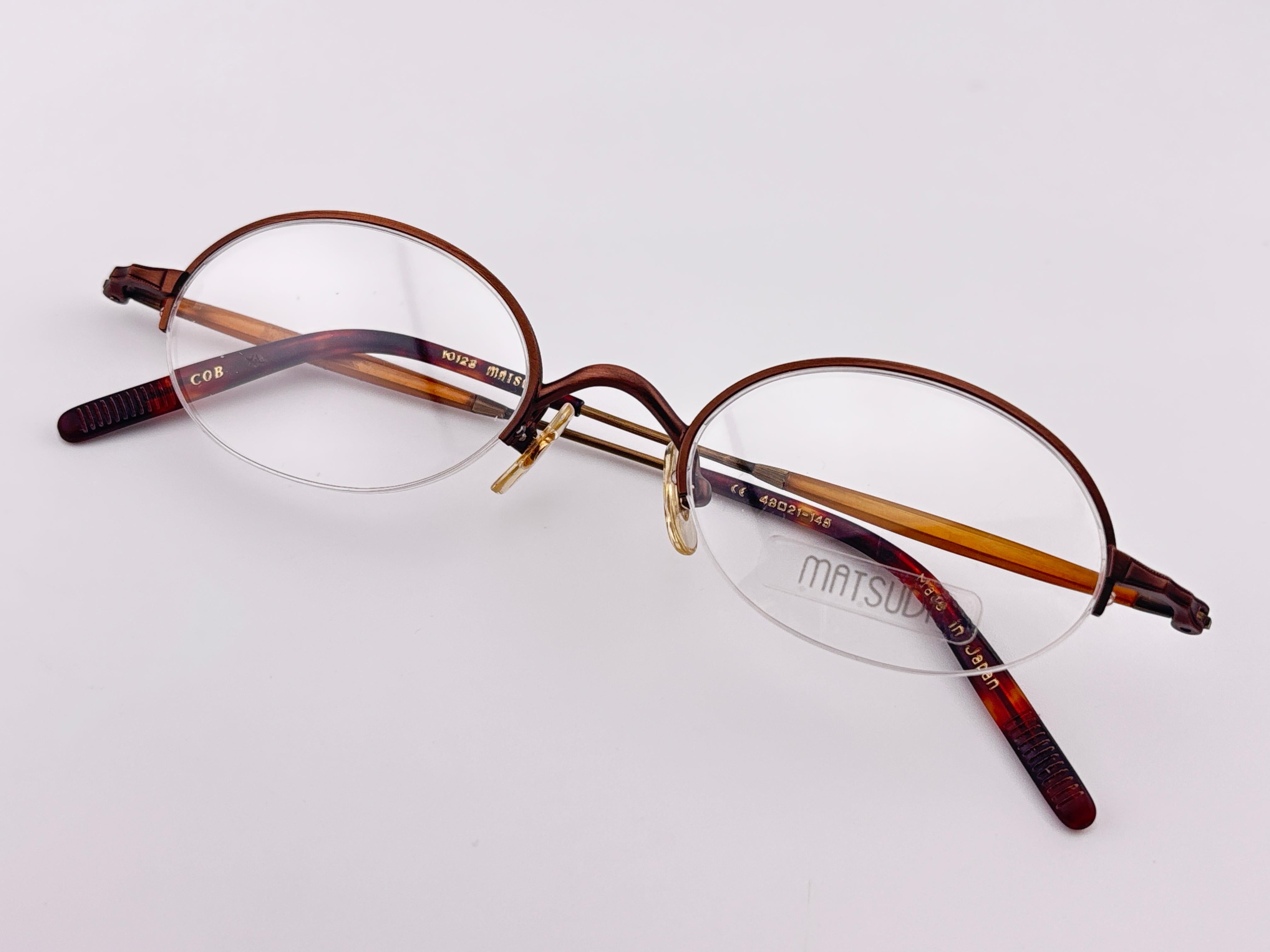 Neue Vintage Matsuda Rx 10123 Copper Frame 1990'S Made in Japan Sonnenbrillen (Grau) im Angebot