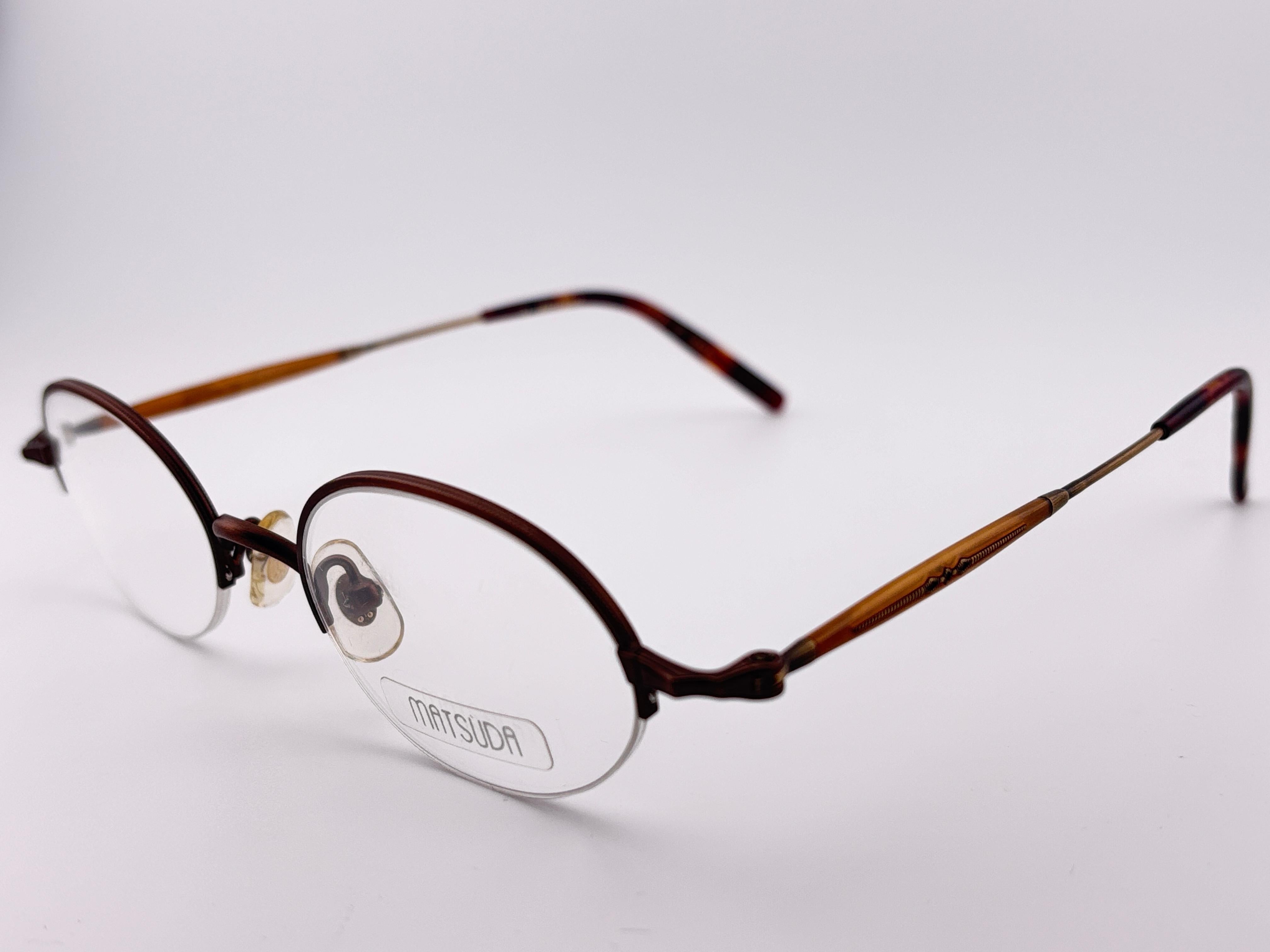 Neue Vintage Matsuda Rx 10123 Copper Frame 1990'S Made in Japan Sonnenbrillen im Angebot 1