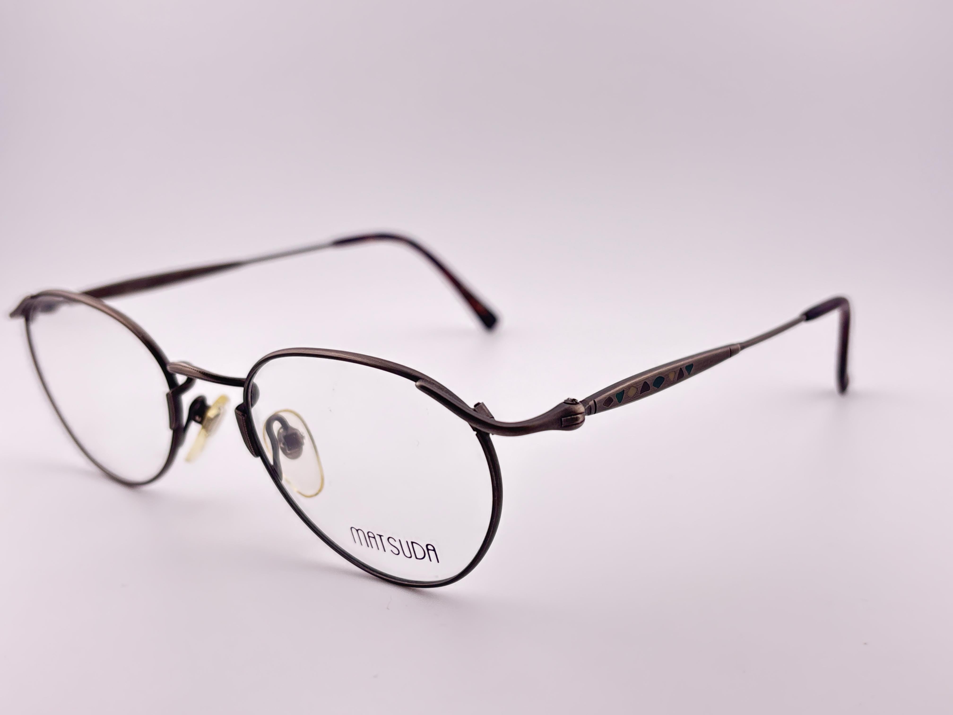 New Vintage Matsuda Rx 2852 Silver Frame 1990's Made In Japan Sunglasses en vente 1