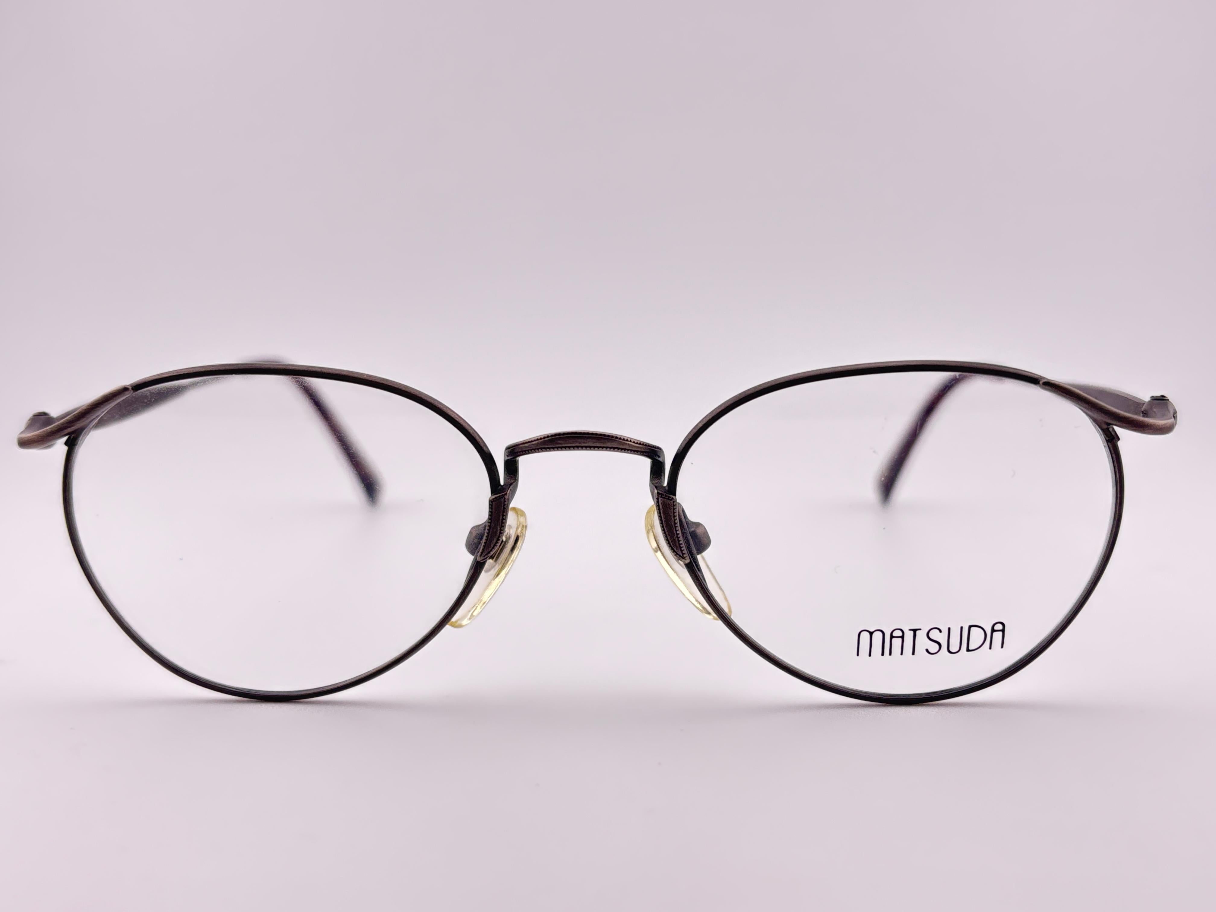 New Vintage Matsuda Rx 2852 Silver Frame 1990's Made In Japan Sunglasses en vente 4