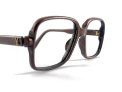 Nuovi occhiali vintage Maxim's de Paris con montatura in vera pelle di lucertola RX da lettura anni '80