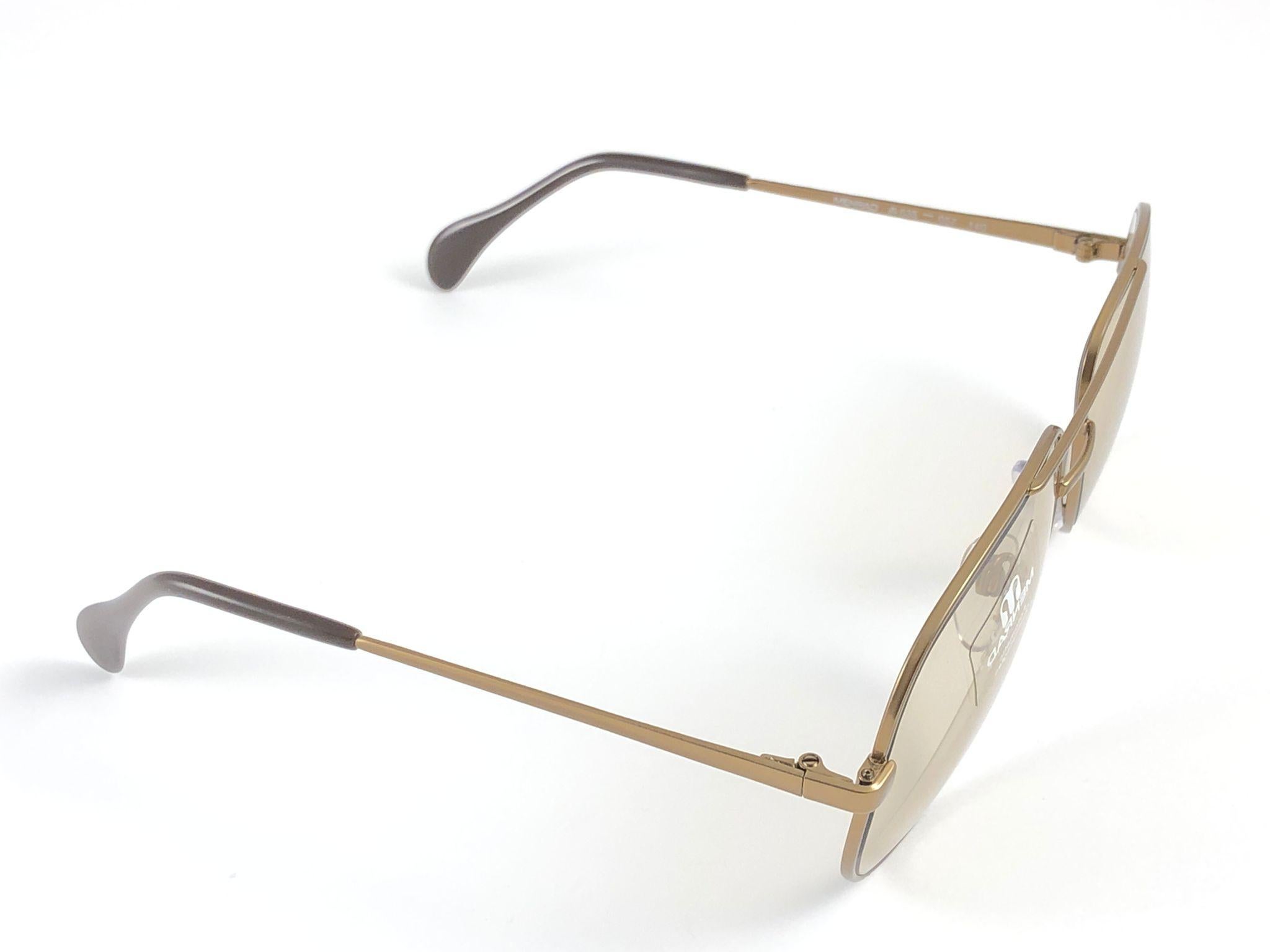 Or New Vintage Menrad Copper Oversized Made in Germany 1970 Sunglasses  en vente