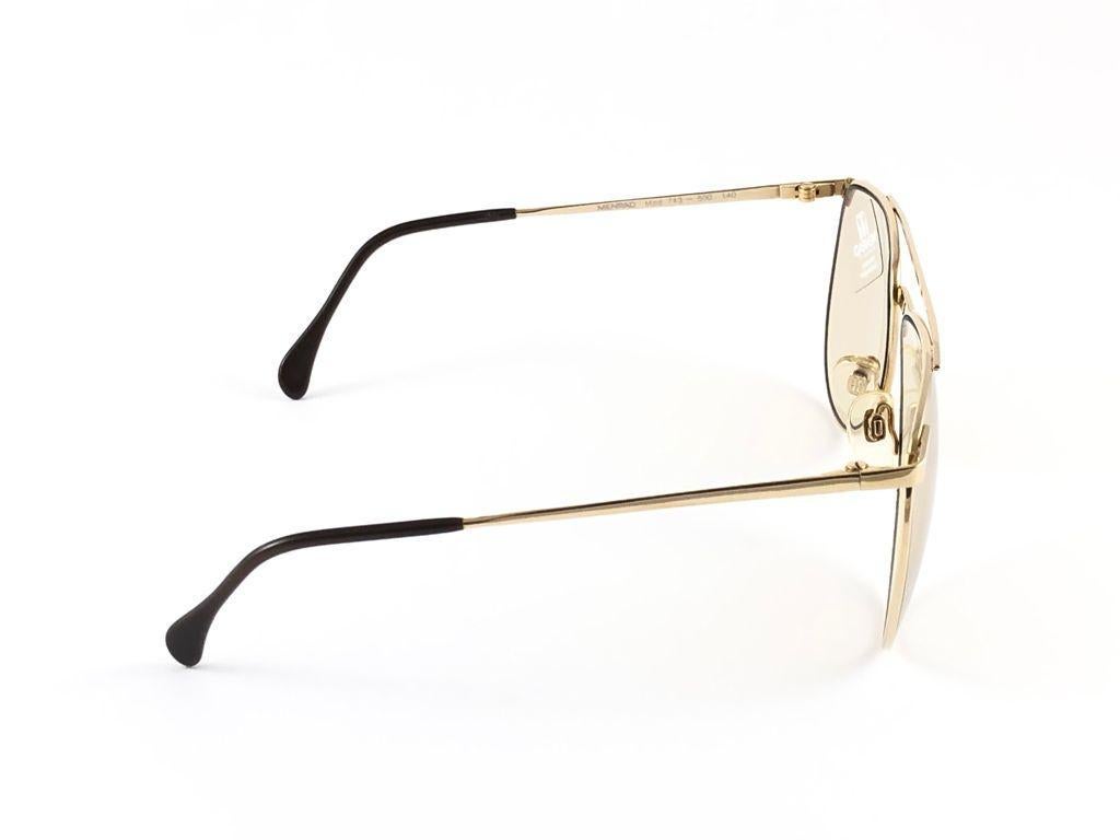 Menrad M743 Gold Aviator Oversized Sonnenbrille, Vintage, Hergestellt in Deutschland 1970er Jahre im Angebot 1
