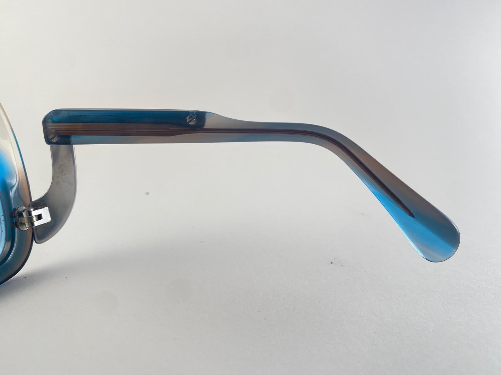 Neue Vintage Menrad Multicolour Blau & Silber Funk Deutschland 1970 Sonnenbrillen im Zustand „Neu“ im Angebot in Baleares, Baleares