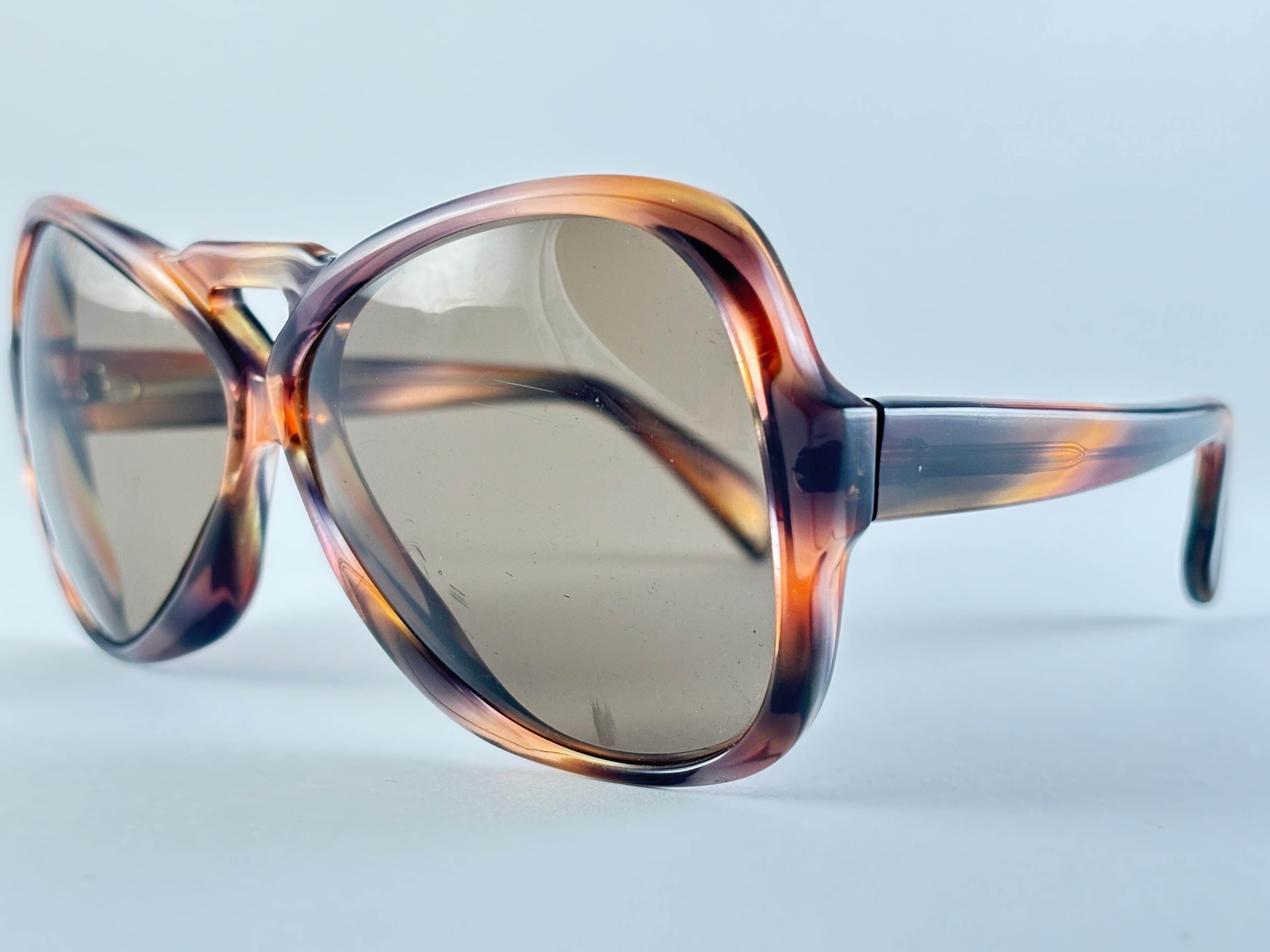 Neu Vintage Menrad Multicolour Funk Deutschland 1970 Sonnenbrille (Braun) im Angebot