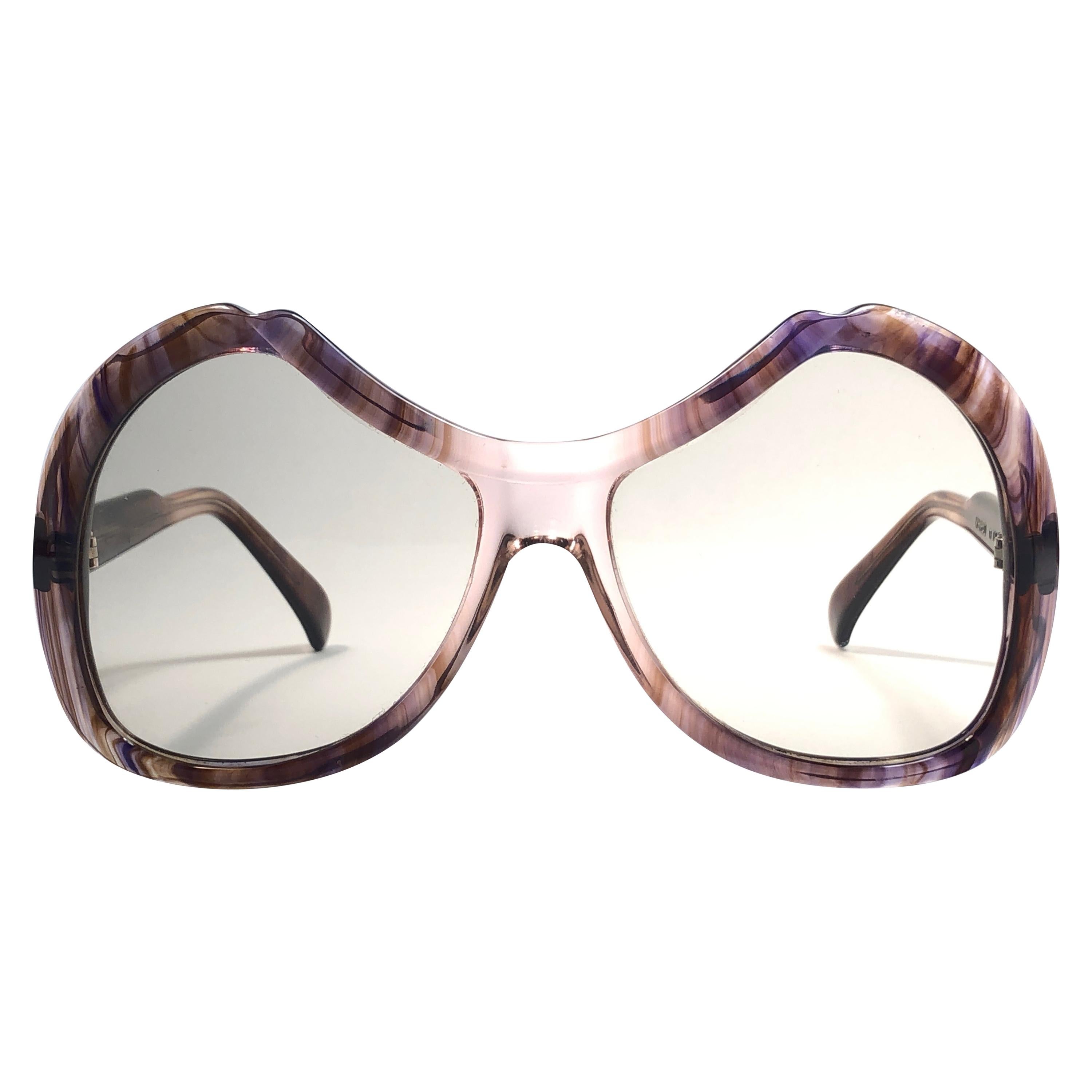 Nouveau Vintage Menrad multicolore  Lunettes de soleil Funk Germany 1970 en vente