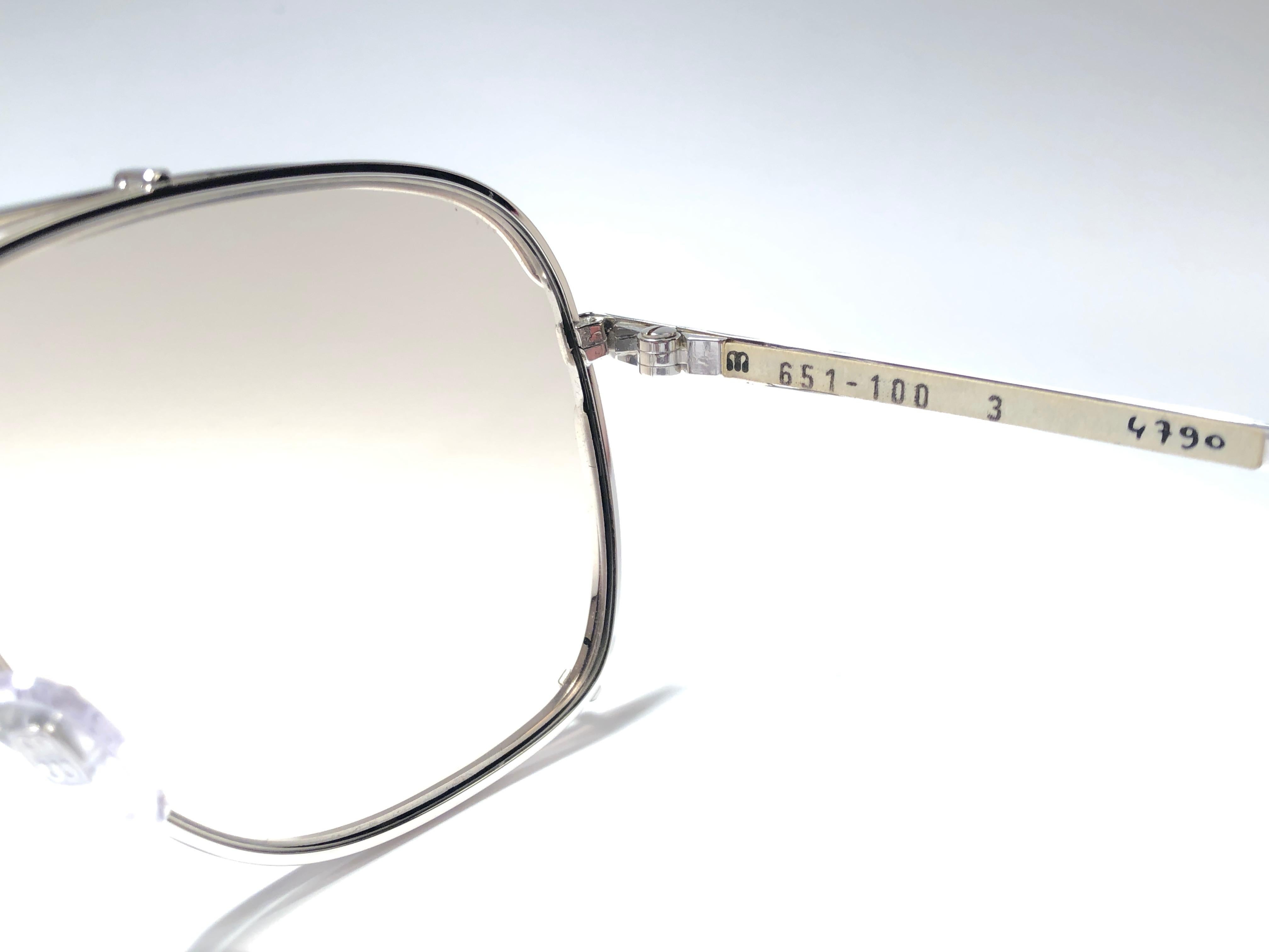 Neu New Vintage Menrad Silber übergroße austauschbare Brille Deutschland 1970 Sonnenbrille im Angebot 1
