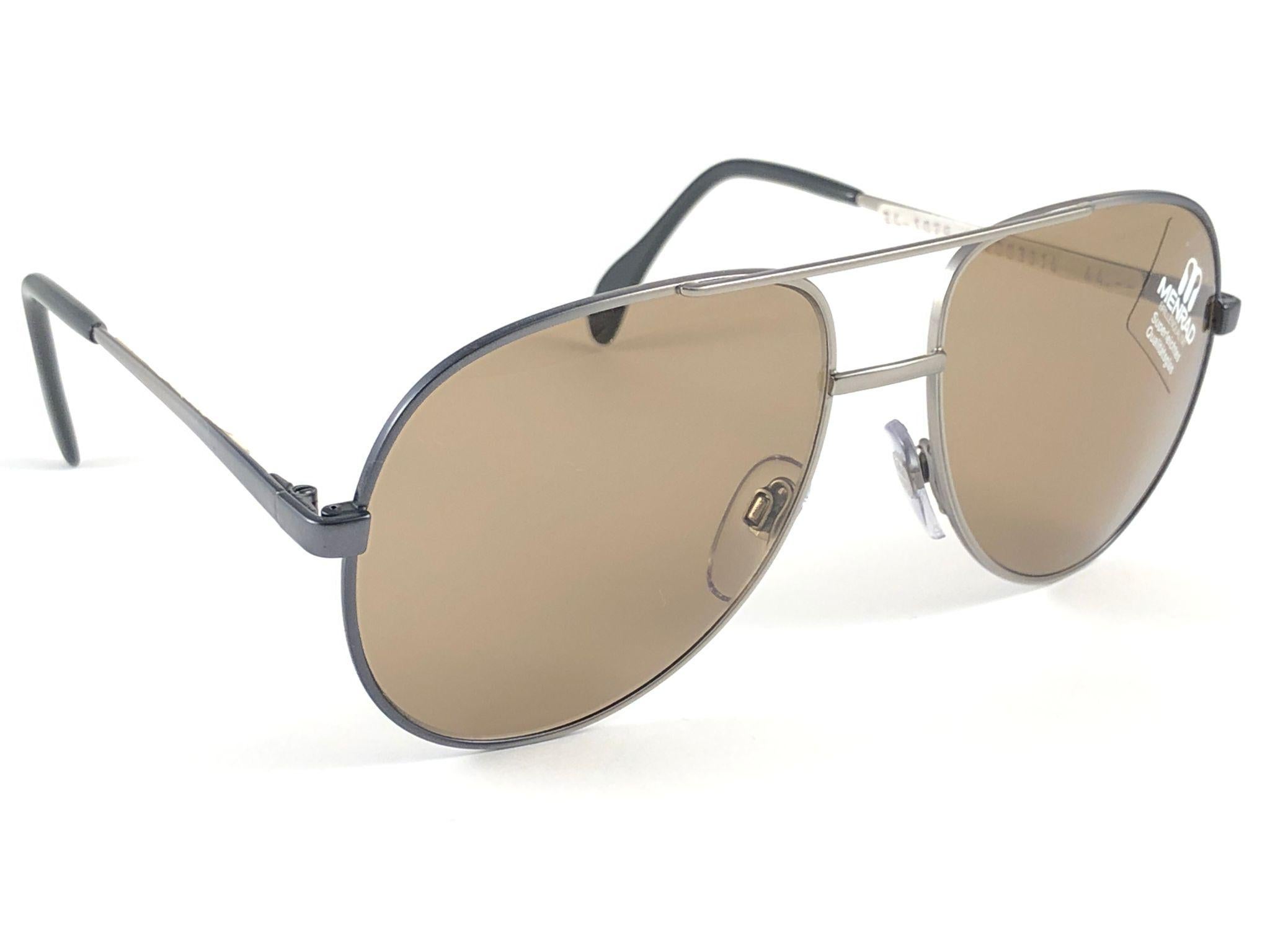 Vintage Menrad Silber-Sonnenbrille in Übergröße, Hergestellt in Deutschland, 1970 für Damen oder Herren im Angebot