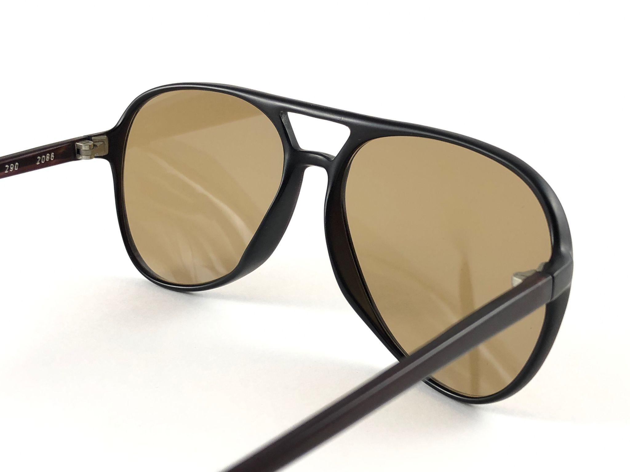 Men's New Vintage Metzler 290 Aviator Burgundy Sunglasses Made in Germany 1980's For Sale