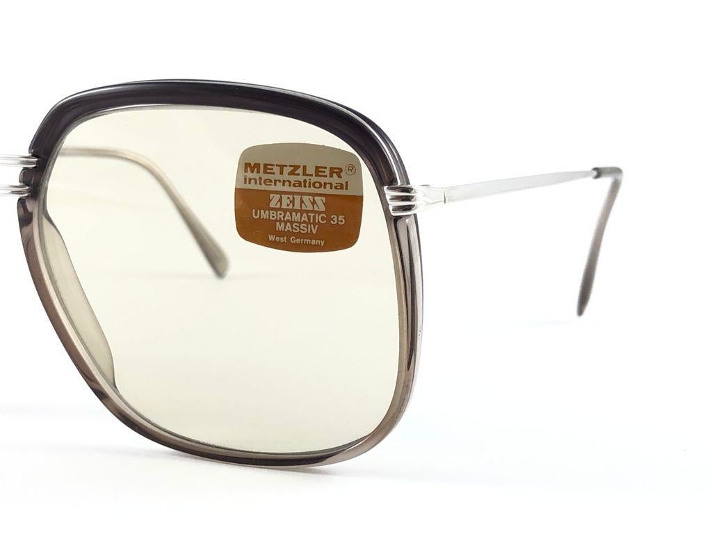 Vintage Metzler 2900 Transluzente Sonnenbrille Made in Germany 1980er Jahre, Vintage (Beige) im Angebot