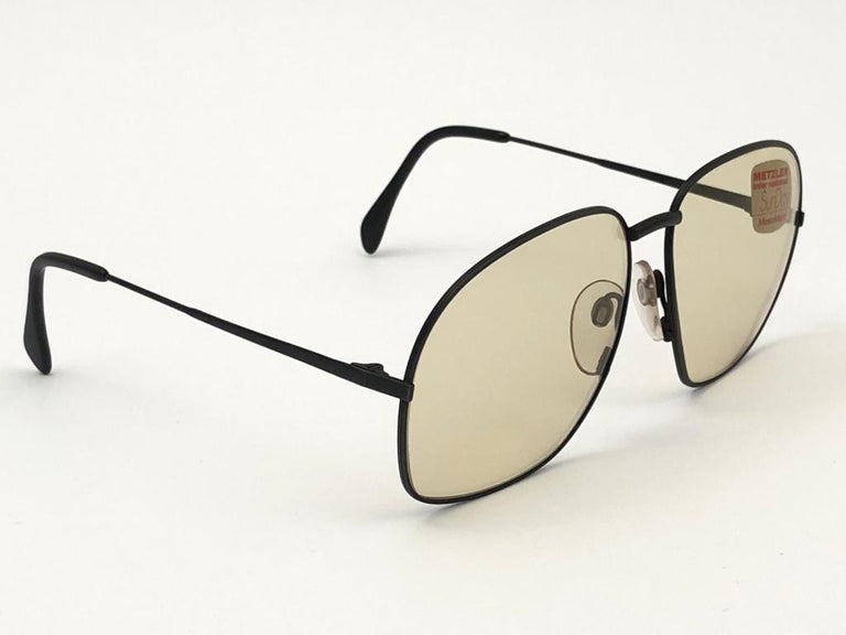 New Vintage Metzler 2960 Black Sports Sunglasses Made in Germany 1980's