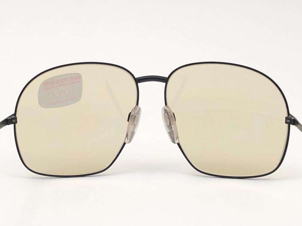 Neu Vintage Metzler 2960 Schwarze Sport-Sonnenbrille Made in Germany 1980er Jahre im Angebot 1