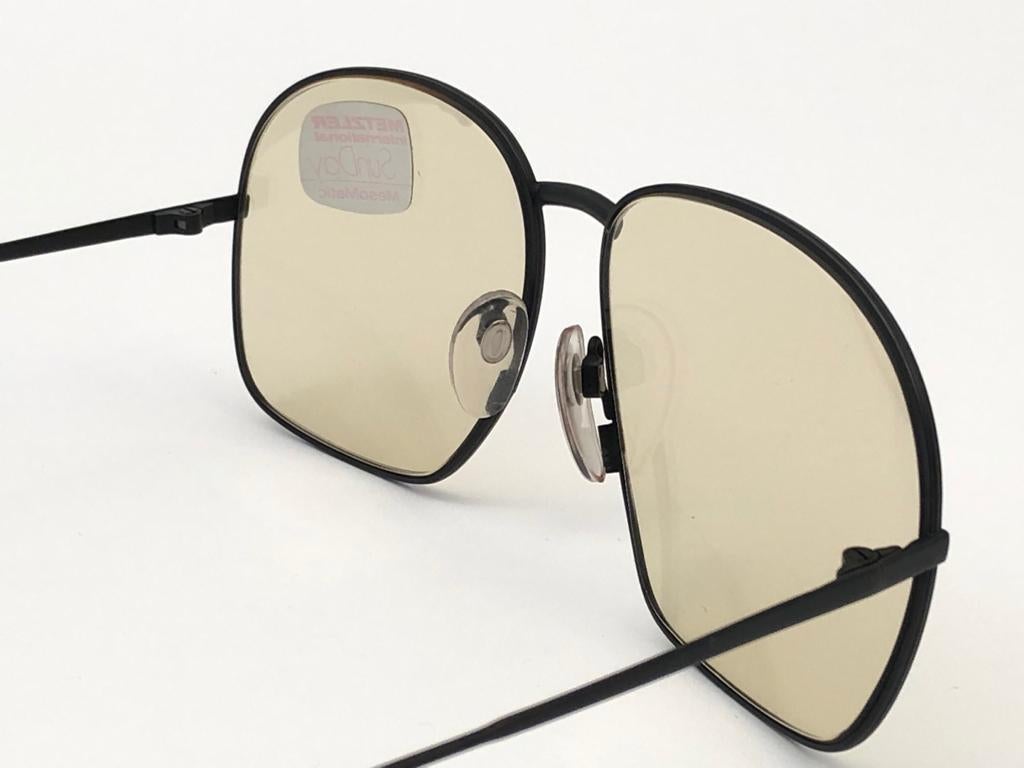 New Vintage Metzler 2960 Black Sports Sunglasses Made in Germany 1980's For Sale 1