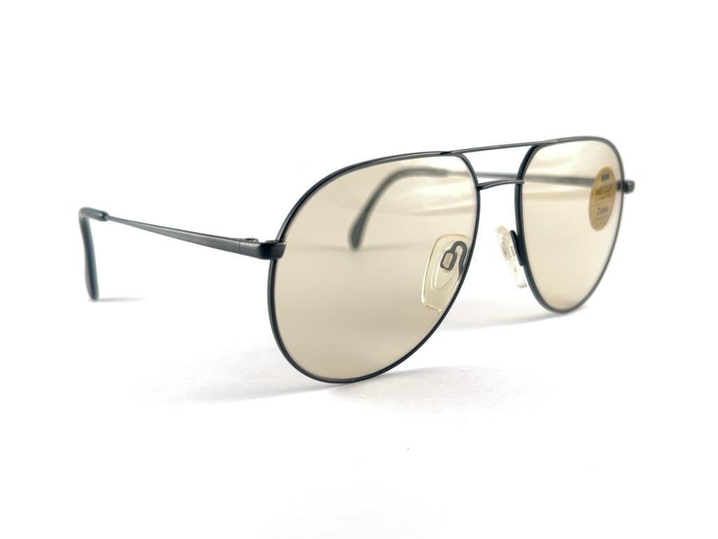 New Vintage Metzler 7945 Black Oversized Sunglasses Made in Germany en vente 7